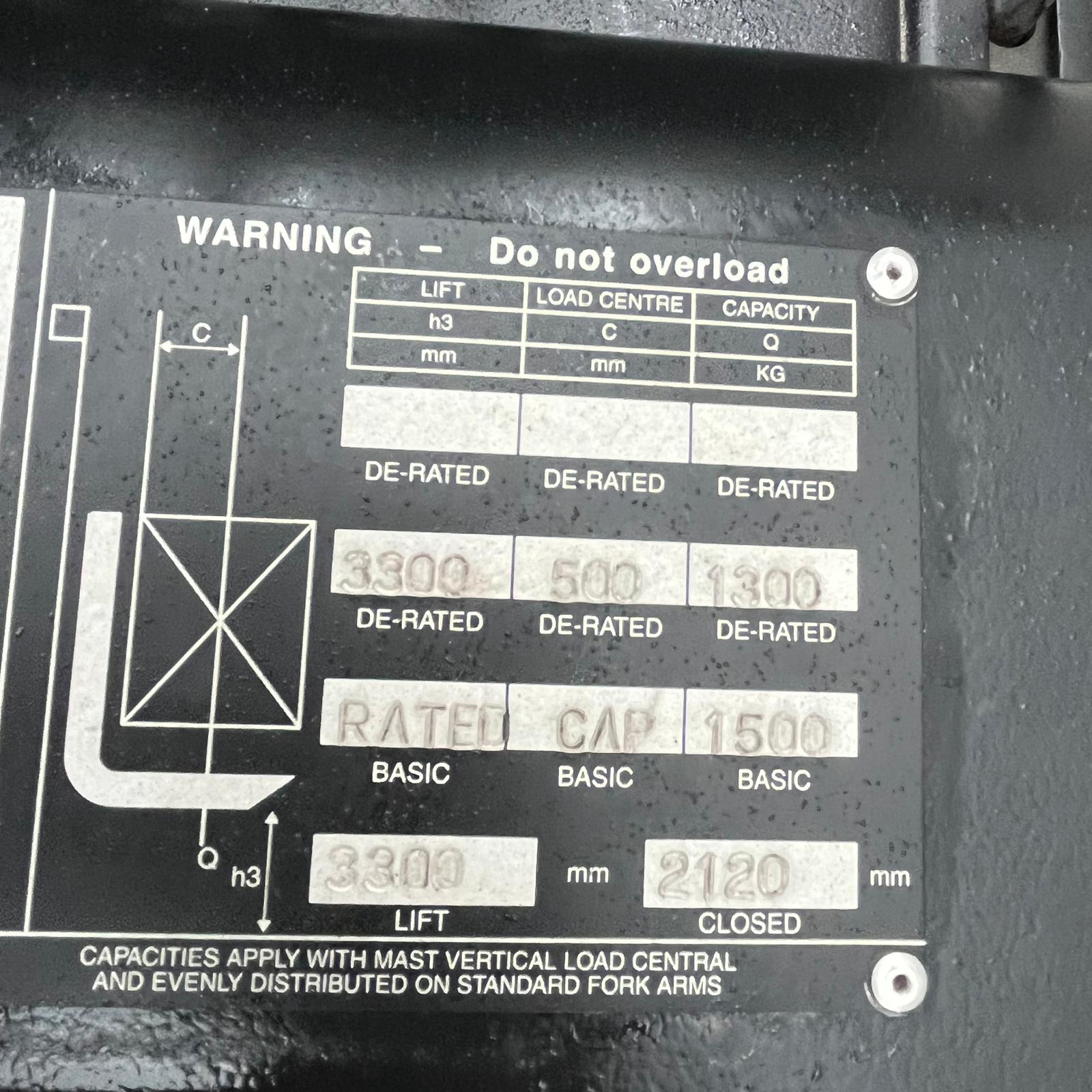 SAMUK HJ15 USED 3 WHEEL ELECTRIC FORKLIFT (#4483)